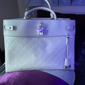 Michael Kors Gramercy Large Satchel Crossbody - Optic Ivory Creme off white